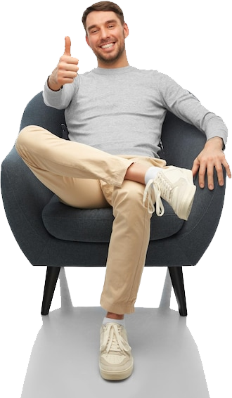 Person enjoying Indian IPTV service